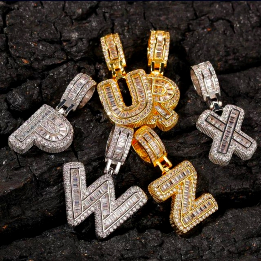 Initial Neckalce with Cuban Chain